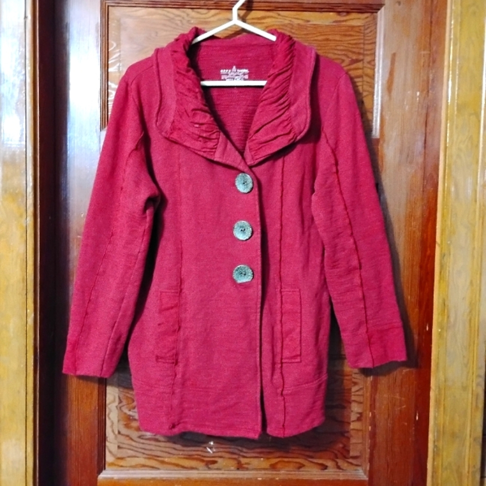 Red Button Up Jacket